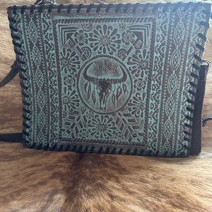 Genuine Leather Long Horn Purse